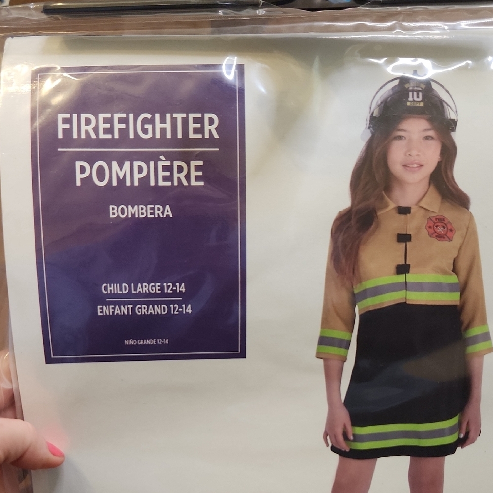 Firefighter Halloween Costume size Large 12 14